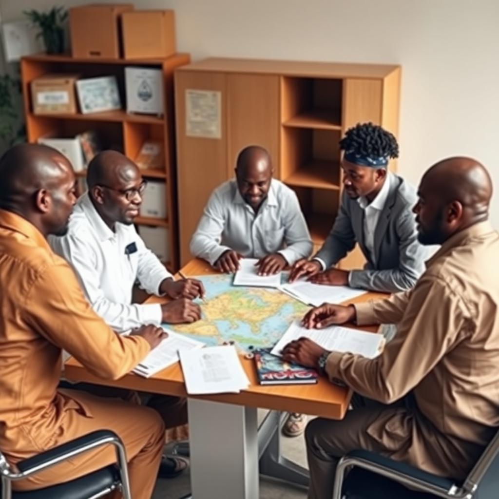 Timstar operations team planning freight routes in office
